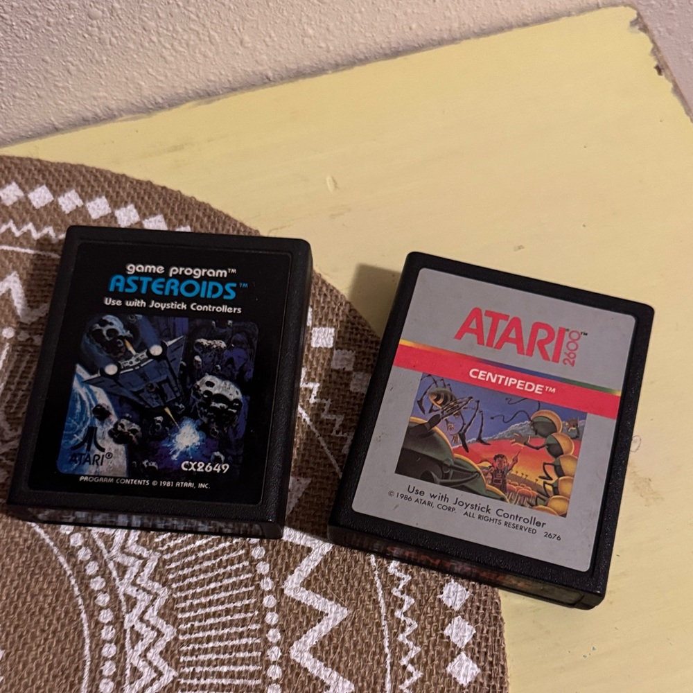 Atari 1980’s Centipede & Asteroids Game Cartridges set of 2